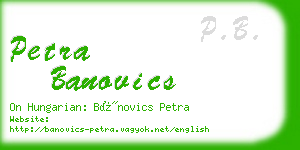 petra banovics business card